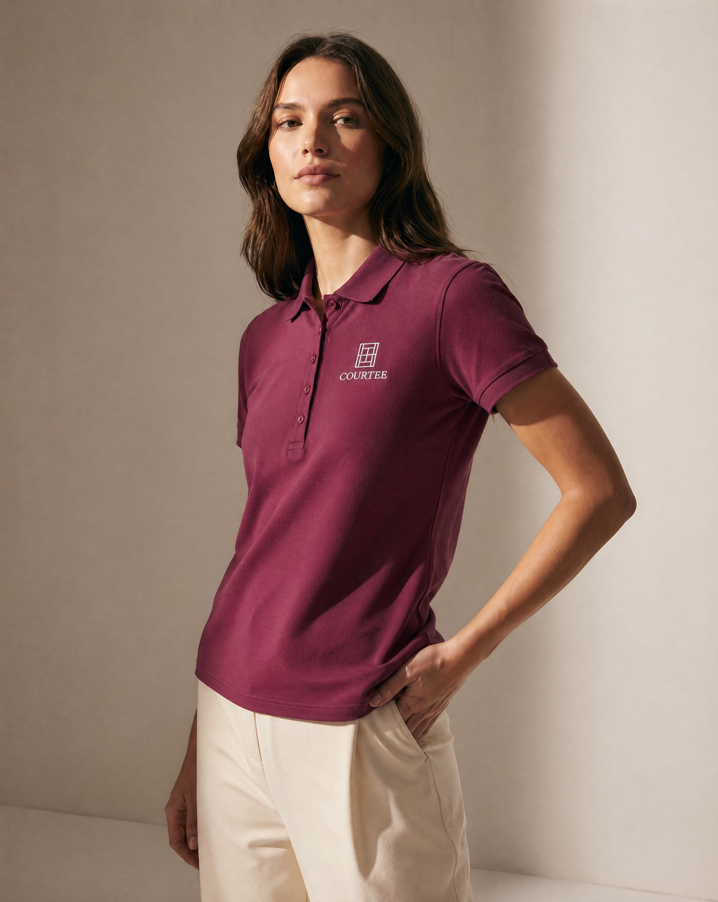 Polo bordado de mujer