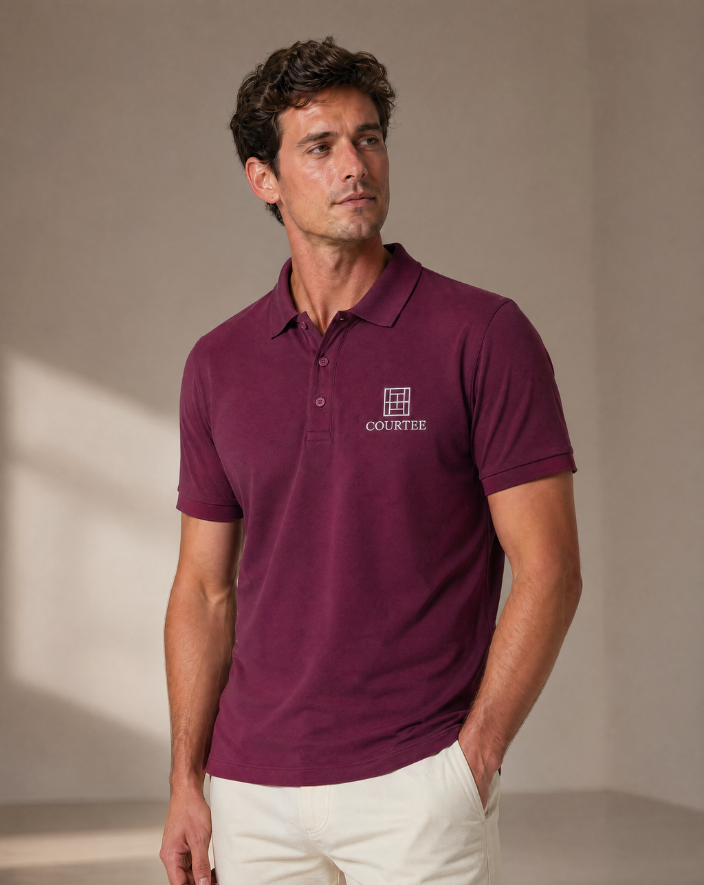 Polo bordado de hombre